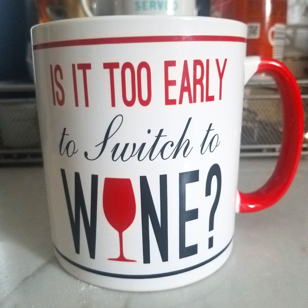 Oversized "switch to wine" Mug